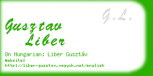 gusztav liber business card